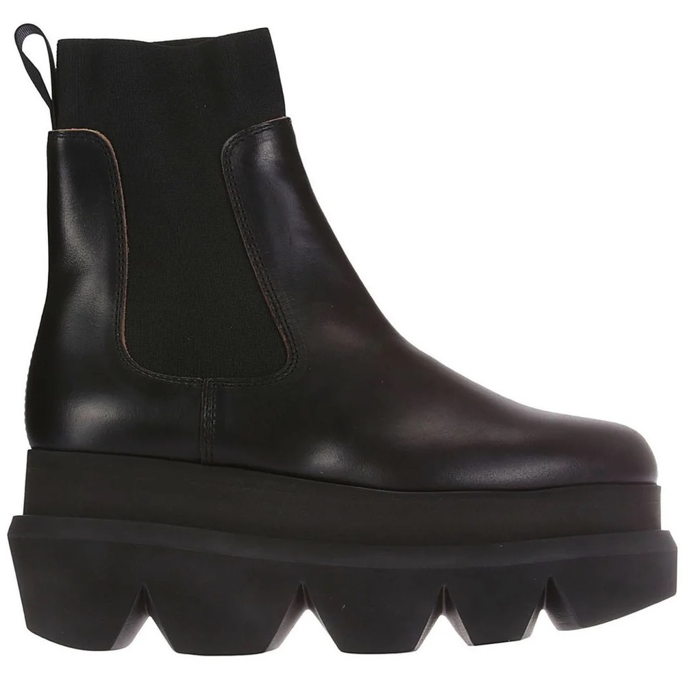 Sacai Rounded Toe Platform Chelsea Boots